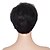 cheap Human Hair Capless Wigs-Human Hair Blend Wig Short Straight Pixie Cut With Bangs Straight Short Glueless Machine Made Women&#039;s Natural Black #1B