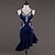 Χαμηλού Κόστους Latin Ρούχα Χορού-χορός salsa latin χορευτικό φόρεμα κρύσταλλα / στρας γυναικεία παράσταση αμάνικο ψηλό spandex