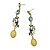 זול עגילים אופנתיים-בגדי ריקוד נשים עגילי טיפה ארוך דגים נשים חיקוי טורמלין עגילים תכשיטים זהב עבור יומי פגישה (דייט)