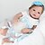 billige Reborn-dukker-NPKCOLLECTION 22 inch NPK DOLL Reborn-dukker Baby Reborn Baby Doll livagtige Nuttet Håndlavet Børnesikker Ikke Giftig Fuld krops silicone 55cm med tøj og tilbehør til pigers fødselsdag og festival