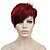 Χαμηλού Κόστους Συνθετικές Trendy Περούκες-Συνθετικές Περούκες Χαλαρό Κυματιστό Χαλαρό Κυματιστό Κούρεμα καρέ Με αφέλειες Περούκα Κοντό Κόκκινο Συνθετικά μαλλιά Γυναικεία Πλευρικό μέρος Κόκκινο StrongBeauty