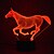 cheap 3D Night Lights-Horse 3D Night Light Touch Sensor 3D LED Steed Illusion Desk Table Lamp Color Changing with USB Cable for Bedroom Kids Birthday Christmas Gift Music Wedding Date Decoration