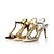 voordelige Damessandalen-Women&#039;s Sandals Spring / Summer Stiletto Heel Comfort Wedding Party &amp; Evening Rhinestone Sparkling Glitter / Synthetic Microfiber PU Black / Gold / Silver