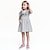 お買い得  ドレス-Toddler Girls&#039; Casual Active Basic Daily Going out Striped Solid Colored Backless Cut Out Vintage Style Short Sleeve Dress White