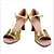 ieftine Pantofi Dans Latin-Pentru femei Încălțăminte latină Antrenament Pantofi Spumante Călcâi Strălucire Toc Cubanez Buclă Argintiu Auriu