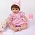 זול בובה שנולדה מחדש-NPKCOLLECTION 18 inch NPK DOLL Reborn Doll Girl Doll Baby Girl Newborn lifelike Cute Hand Made Child Safe Cloth 3/4 Silicone Limbs and Cotton Filled Body with Clothes and Accessories for Girls