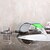 رخيصةأون حنفيات مغاسل الحمام-بالوعة الحمام الحنفية - LED / شلال الكروم واسع الأنتشار مقبضين ثلاثة ثقوبBath Taps / النحاس