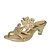 cheap Women&#039;s Sandals-Women&#039;s Polyurethane Spring / Summer Fashion Boots Sandals Chunky Heel Open Toe Rhinestone / Crystal / Sparkling Glitter Gold / Purple / Buckle / Party &amp; Evening