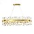 cheap Crystal Chandeliers-1-Light 100 cm Crystal Pendant Light Gold Eye Protection Chandelier Metal Painted Finishes LED Chic &amp; Modern 110-120V 220-240V