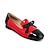 זול נעלים שטוחות לנשים-בגדי ריקוד נשים שטוחות שטוח בוהן מרובעת פפיון עור פטנט בלרינה אביב / סתיו שחור / אדום / קולור בלוק / EU41