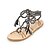 cheap Women&#039;s Sandals-Women&#039;s Sandals Lace up Flat Heel Open Toe Linen Comfort / Gladiator Spring / Summer Black / White / Beige / Color Block