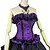 cheap Historical &amp; Vintage Costumes-Rococo Victorian Costume Women&#039;s Outfits Purple Vintage Cosplay 50% Cotton / 50% Polyester Sleeveless Cold Shoulder Ball Gown