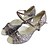 preiswerte Lateinamerikanische Schuhe-Herrn Damen Tanzschuhe Schuhe für den lateinamerikanischen Tanz Salsa Tanzschuhe Standard-Schuhe Sandalen Maßgefertigter Absatz Maßfertigung Grau / Glitzer / Innen
