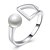 cheap Rings-Women&#039;s Open Cuff Ring wrap ring Imitation Pearl S925 Sterling Silver Ladies Classic Basic Ring Jewelry Silver For Daily Work Adjustable