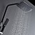 abordables Grifos de ducha-Sistema ducha Conjunto - Efecto lluvia Tradicional Cromo / Níquel pulido Sistema ducha Válvula Cerámica Bath Shower Mixer Taps / Latón / Sola manija Dos Agujeros