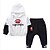 cheap Sets-Toddler Boys&#039; Simple Daily Color Block Modern Style Long Sleeve Polyester Clothing Set White