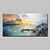 זול ציורי נוף-ציור שמן צבוע-Hang מצויר ביד - מופשט L ו-scape מודרני כלול מסגרת פנימית / בד מתוח