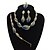 cheap Jewelry Sets-Women&#039;s Jewelry Set Bracelet Bangles Chain Necklace Drop Statement Ladies Vintage Oversized Earrings Jewelry Black / Brown / Purple For Party Formal / Statement Ring / Dangle Earrings