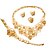 זול סט תכשיטים-בגדי ריקוד נשים סט תכשיטים הצהרה נשים אופנתי ציפוי זהב עגילים תכשיטים זהב עבור חתונה מפלגה