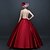 Χαμηλού Κόστους Ιστορικές &amp; Vintage Στολές-Πριγκίπισσα Rococo Αναγέννησης φόρεμα διακοπών Φορέματα Κοστούμι πάρτι Χορός μεταμφιεσμένων Τουαλέτα Γυναικεία Στολές Κόκκινο Πεπαλαιωμένο Cosplay Αμάνικο Μακρύ