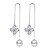 abordables Pendientes-Mujer Perla Pendientes colgantes Largo Clover damas Moda Elegante Perla Artificial Aretes Joyas Plata / Morado Para Diario Ceremonia