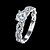 זול Fashion Ring-בגדי ריקוד נשים טבעת הטבעת טבעת הנצח יהלום זירקונה מעוקבת יהלום זעיר כסף כסף סטרלינג זירקון ציפוי זהב Circle Shape נשים קלסי חתונה יומי תכשיטים HALO מדומה