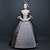 cheap Historical &amp; Vintage Costumes-Baroque Renaissance Vacation Dress Dress Outfits Party Costume Masquerade Women&#039;s Lace Lace Costume Gray Vintage Cosplay 3/4 Length Sleeve Floor Length Long Length Ball Gown Plus Size Customized