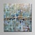 abordables Peintures Abstraites-peinture à l&#039;huile 100% fait main peint à la main art mural sur toile ligne bleue abstrait moderne décoration de la maison décor toile roulée sans cadre non étiré