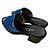 baratos Sapatos de mulher-Mulheres Sapatos Microfibra Verão Gladiador Chinelos e flip-flops Salto de bloco Peep Toe Preto / Roxo / Azul