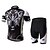 cheap Men&#039;s Clothing Sets-WEST BIKING® Men&#039;s Short Sleeve Cycling Jersey with Shorts - Black Bike Shorts / Jersey / Clothing Suit, Breathable, 3D Pad, Reflective Strips Wolf / High Elasticity