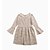 cheap Dresses-Toddler Girls&#039; Simple Daily Floral Lace Long Sleeve Cotton Dress Khaki