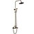 cheap Outdoor Shower Fixtures-Shower Faucet - Antique Antique Copper Shower System / Brass / Two Handles Two Holes