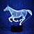 cheap 3D Night Lights-Horse 3D Night Light Touch Sensor 3D LED Steed Illusion Desk Table Lamp Color Changing with USB Cable for Bedroom Kids Birthday Christmas Gift Music Wedding Date Decoration