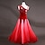 זול הלבשה לריקודים סלוניים-Ballroom Dance Dress Crystals / Rhinestones Women&#039;s Training Sleeveless High Velvet Georgette Corduroy Social DanceWear Stage Wear