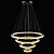 abordables Éclairages circulaires-4 anneaux 80cm dimmable cristal pendentif lumière LED lustre métal galvanisé moderne contemporain 110-120v 220-240v