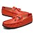 voordelige Heren bootschoenen-Heren Comfort schoenen PU Lente / Herfst Loafers &amp; Slip-Ons Wit / Zwart / Oranje