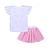 cheap Sets-Toddler Girls&#039; Clothing Set Short Sleeve Blushing Pink Print Mesh Print Daily Holiday Regular