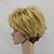 Χαμηλού Κόστους Συνθετικές Trendy Περούκες-Συνθετικές Περούκες Σγουρά Σγουρά Κούρεμα με φιλάρισμα Περούκα Ξανθό Κοντό Μαύρο και Χρυσό Συνθετικά μαλλιά Γυναικεία Φυσική γραμμή των μαλλιών Ξανθό hairjoy