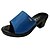 baratos Sapatos de mulher-Mulheres Sapatos Microfibra Verão Gladiador Chinelos e flip-flops Salto de bloco Peep Toe Preto / Roxo / Azul