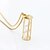 cheap Necklaces-Women&#039;s Cubic Zirconia Pendant Necklace 3 stone Past Present Future Ladies Fashion Zircon Gold Plated Alloy Gold Necklace Jewelry For Daily Date