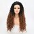 Χαμηλού Κόστους Premium Συνθετικές Περούκες Δαντέλα-Συνθετικές μπροστινές περούκες δαντέλας Σγουρά Σγουρά Δαντέλα Μπροστά Περούκα Μακρύ Μαύρο / Medium Auburn Συνθετικά μαλλιά Γυναικεία Καφέ