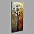 voordelige Abstracte schilderijen-Hang-geschilderd olieverfschilderij Handgeschilderde Pystysuora panoraama Abstract Bloemenmotief / Botanisch Hedendaags Modern Inclusief Inner Frame