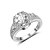 זול טבעות-בגדי ריקוד נשים טבעת הטבעת זירקונה מעוקבת כסף זירקון מצופה כסף קריסטל אוסטרי Circle Shape קלסי אלגנטית וינטאג&#039; חתונה טקס תכשיטים / ארוסים