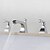 abordables Robinets pour baignoire-Robinet de baignoire - contemporain Chrome Baignoire romaine Soupape en laiton Bath Shower Mixer Taps / Trois poignées cinq trous