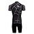 billige Klærsett for menn-WEST BIKING® Herre Kortermet Sykkeljersey med bib-shorts Svart Stribe Sykkel Jersey Tights Med Seler Fôrede shorts Pustende 3D Pute Refleksbånd sport Stribe Veisykling Klær / Høy Elastisitet