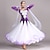 olcso Báli ruha-Ballroom Dance Dress Appliques Crystals / Rhinestones Women&#039;s Training Performance Long Sleeve High Tulle Velvet