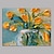 economico Quadri fiori/botanica-Hang-Dipinto ad olio Dipinta a mano Orizzontale Natura morta Floreale / Botanico Contemporaneo Moderno Include interno della montatura