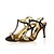 voordelige Damessandalen-Women&#039;s Sandals Spring / Summer Stiletto Heel Comfort Wedding Party &amp; Evening Rhinestone Sparkling Glitter / Synthetic Microfiber PU Black / Gold / Silver