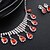 זול סטים של תכשיטים-בגדי ריקוד נשים סט תכשיטים פרח ארופאי אופנתי עגילים תכשיטים אדום עבור חתונה יומי