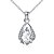 cheap Necklaces-Women&#039;s Cubic Zirconia Pendant Necklace / Chain Necklace - Zircon, Silver Plated Fashion Silver Necklace Jewelry One-piece Suit For Valentine, Office &amp; Career